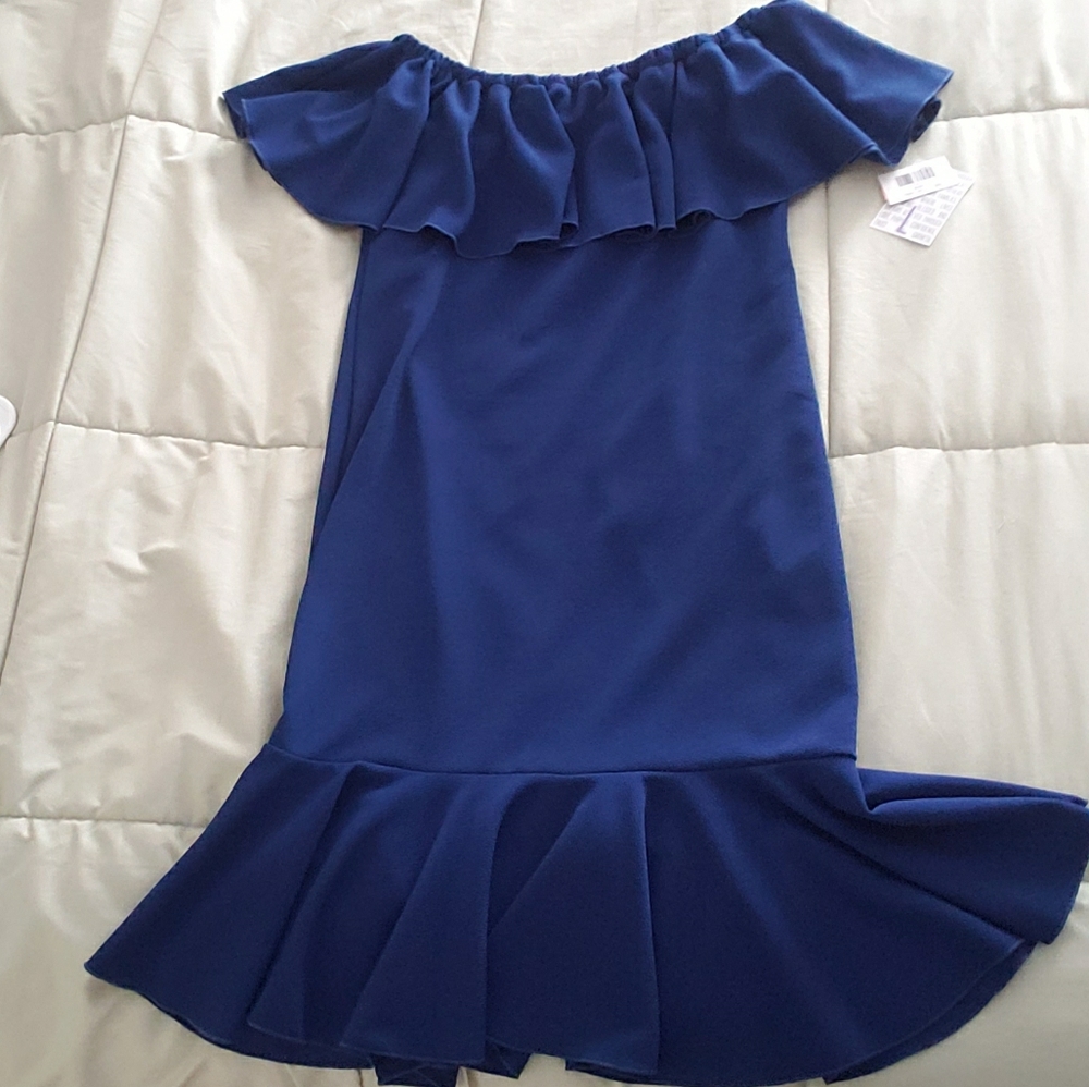 Lularoe Blue Cici dress NWT